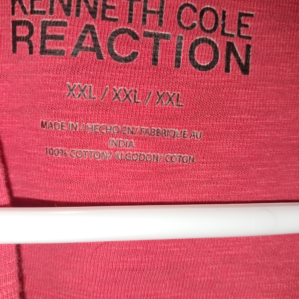 Kenneth Cole Reaction Red V-Neck T-Shirt XXL